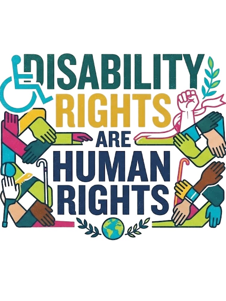 Thumbnail 3 of 3, Scarf, Disability Rights Are Human Rights designed and sold by Zbixu.