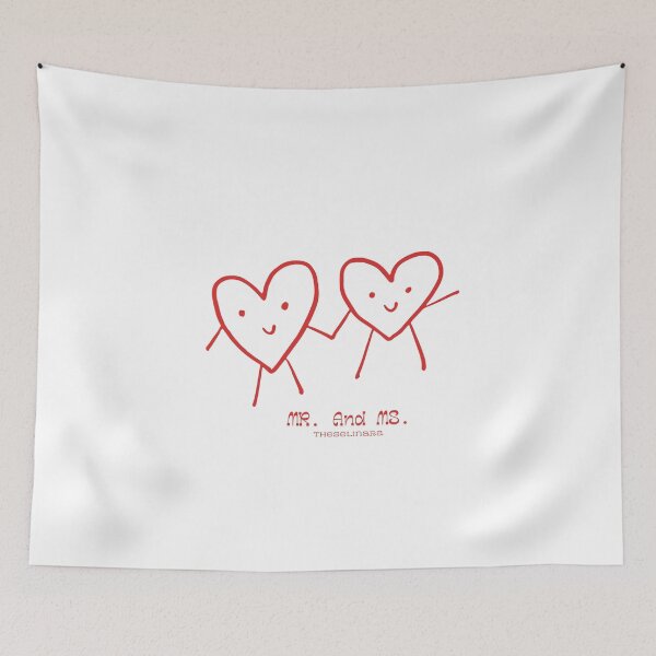 Item preview, Mr and Ms Cute Hearts Minimalist Line Art designed and sold by Theselinara.