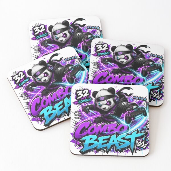 Item preview, COMBO BEAST Panda Gaming Sticker | Neon Esports Graffiti Gamer Design designed and sold by Stylestickers55.