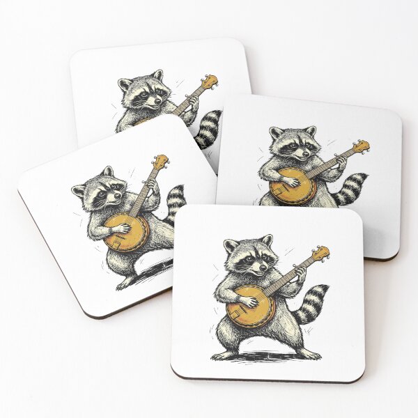 Item preview, Vintage Banjo Raccoon Musician designed and sold by Roy & Tiffany.