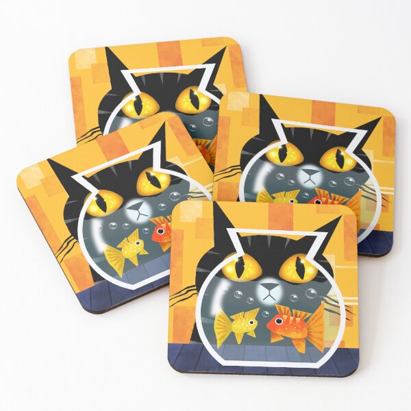 Item preview, Black Cat and Goldfish  designed and sold by Andrew  Hitchen.