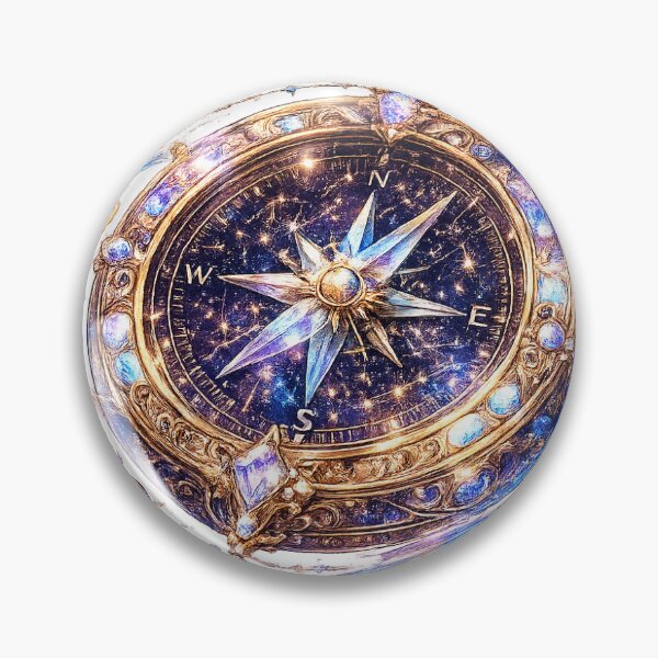 Item preview, Celestial Crystal Compass Sticker designed and sold by blossomfun.