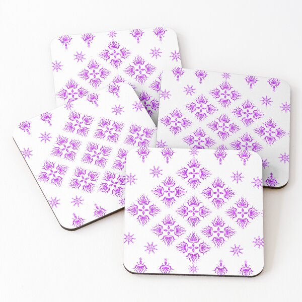 Item preview, Modern Purple Lotus Floral Ornament Pattern with Symmetrical Decorative Motifs designed and sold by Ei-Ei.
