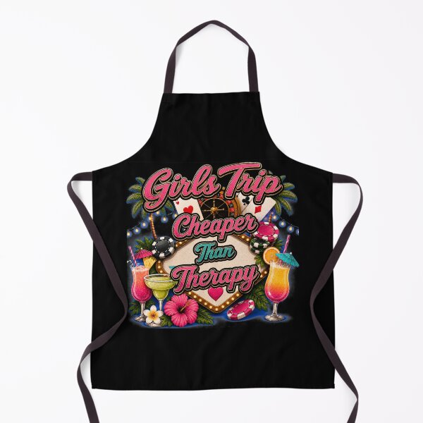 Item preview, Girls Trip Cheaper Than Therapy | Funny Vegas Bachelorette Party | Casino Vacation Retro Typography | Best Friends Weekend Gift designed and sold by A-T-H.