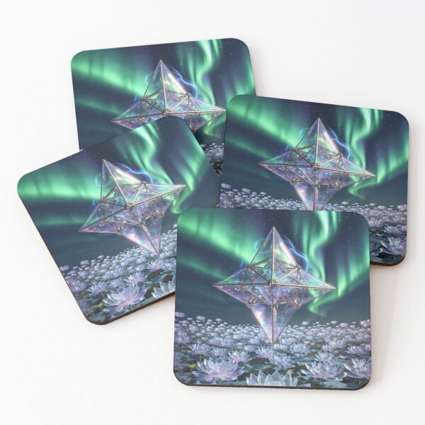 Item preview, Crystal Merkaba Floating Above Lotus Field designed and sold by IntelliMindDesigns.