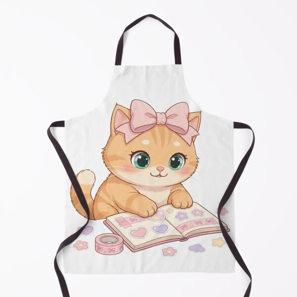 Item preview, Cute Cat Decorating Kawaii Sticker Scrapbook designed and sold by Moody Vibes Studio.