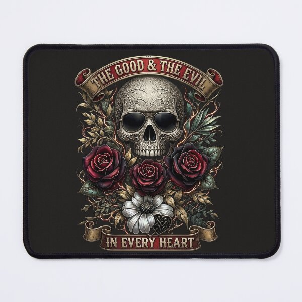 Item preview, Shaded Engraved Skull Rose Banner designed and sold by Voodoo Store Paranormal Collections.