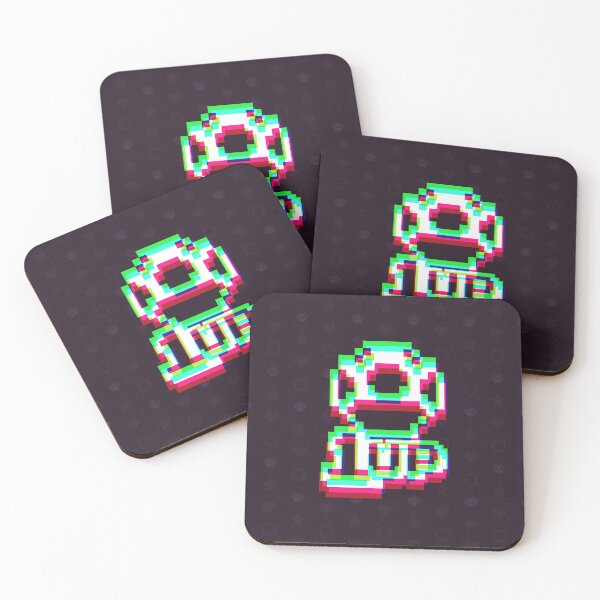Item preview, 1up Mushroom Negative Synthwave 4 - Dark designed and sold by animinimal.