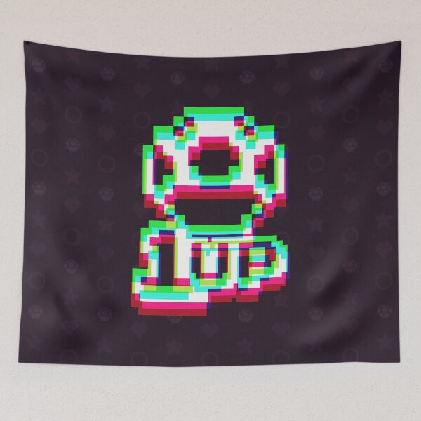 Item preview, 1up Mushroom Negative Synthwave 4 - Dark designed and sold by animinimal.