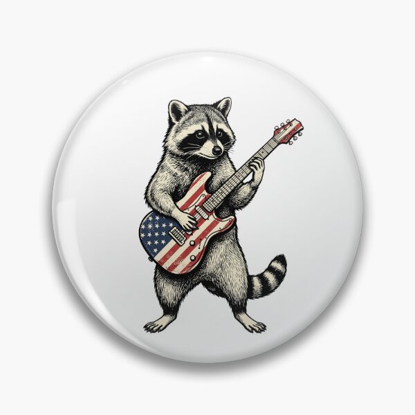 Item preview, Rocking Patriotic Guitar Raccoon designed and sold by Roy & Tiffany.