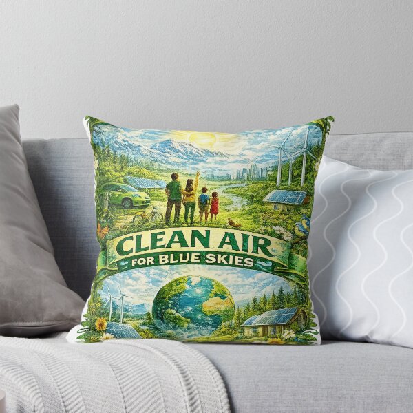 Aperçu de l'œuvre Journée internationale de l'air pur pour un ciel bleu 2026 | Respirez un air pur • Vivez vert • Aimez notre planète - T-shirt créée et vendue par GooniSL.