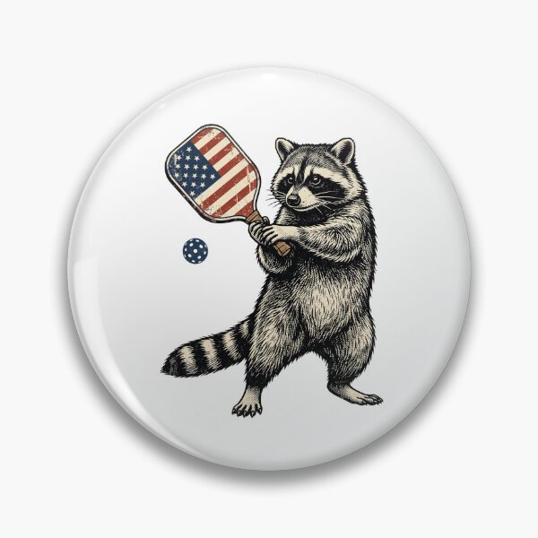 Item preview, Patriotic Pickleball Raccoon Paddle designed and sold by Roy & Tiffany.