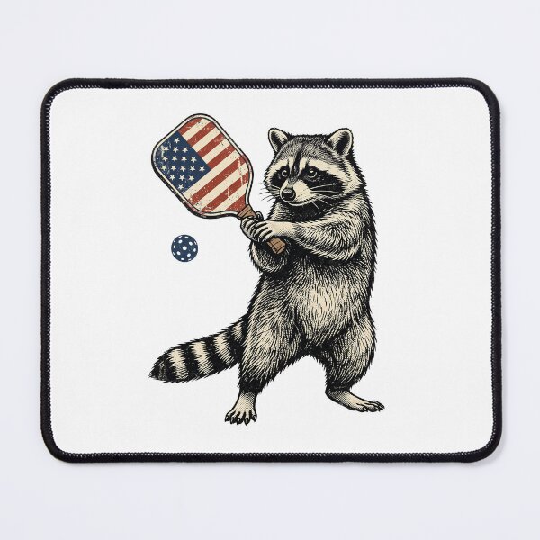 Item preview, Patriotic Pickleball Raccoon Paddle designed and sold by Roy & Tiffany.