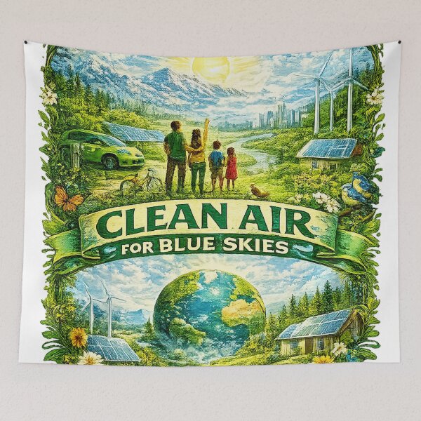 Item preview, International Day of Clean Air for Blue Skies 2026 | Breathe Clean • Live Green • Love Our Planet T-Shirt designed and sold by GooniSL.