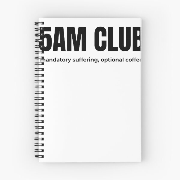 Item preview, 5AM Club Funny Running Shirt Mandatory Suffering Optional Coffee designed and sold by TheOddHour.