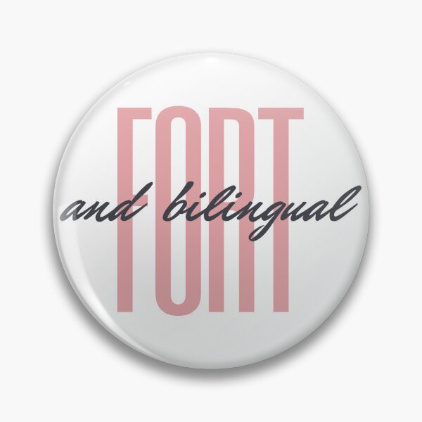 Item preview, Fort and Bilingual | French Language Learner Minimalist Typography Design designed and sold by Trodyglot.