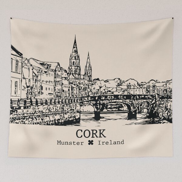 Item preview, Cork IRL - Vintage Ink Cityscape designed and sold by Lakeric.