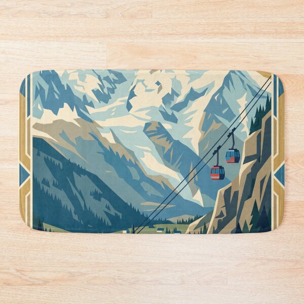 Item preview, Chamonix France Vintage Travel Poster designed and sold by Bomax121.
