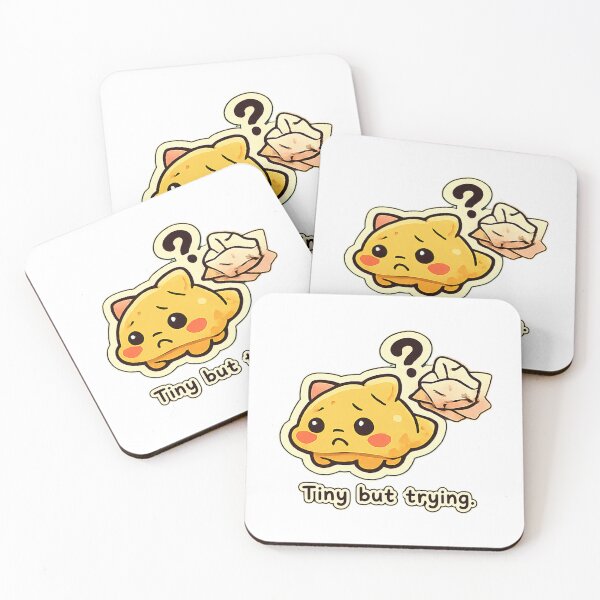 Item preview, Tiny But Trying Cute Motivational Kawaii Character Design designed and sold by Nawi32.