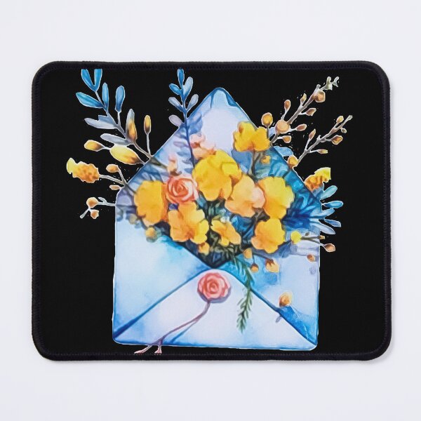 Item preview, Watercolor Spring Floral Envelope - Yellow Blooms Love Letter Art designed and sold by Tokraz-art.