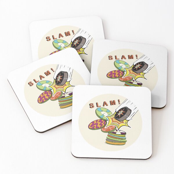 Item preview, Retro 90s Pogs and Slammer Comic Pop Art designed and sold by TAWN ILLUSTRATIONS.