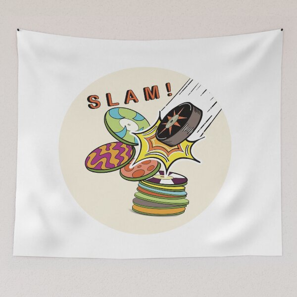 Item preview, Retro 90s Pogs and Slammer Comic Pop Art designed and sold by TAWN ILLUSTRATIONS.