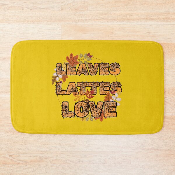 Item preview, Leaves Latte Love – Cozy Autumn Fall Typography Design designed and sold by HappyNestIN.