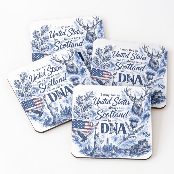 Item preview, USA is Home - Scotland is My DNA designed and sold by SMalcolmDesigns.