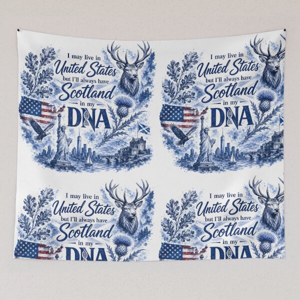 Item preview, USA is Home - Scotland is My DNA designed and sold by SMalcolmDesigns.