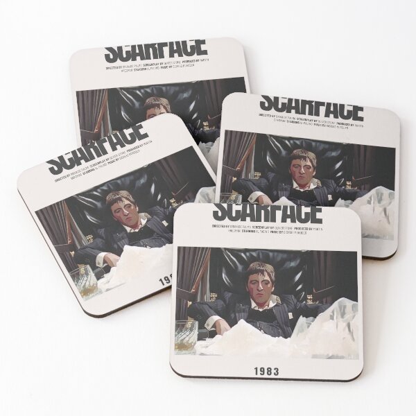 Item preview, Scarface Original Custom Vintage Movie Poster Wall Art designed and sold by Cool Robot Bro..