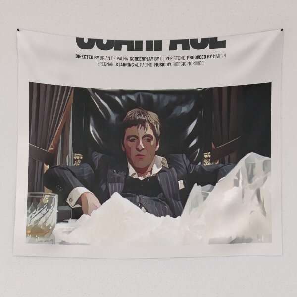 Item preview, Scarface Original Custom Vintage Movie Poster Wall Art designed and sold by Cool Robot Bro..