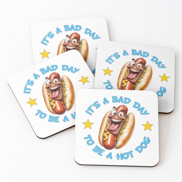 Item preview, It's a Bad Day To Be a Hot Dog - Cartoon Illustration  designed and sold by Wilcox PhotoArt.
