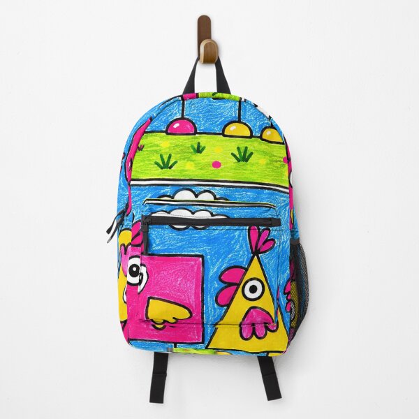 Item preview, Pink & Yellow Geometric Doodle Birds – Playful Hand-Drawn Cartoon designed and sold by fateh236.