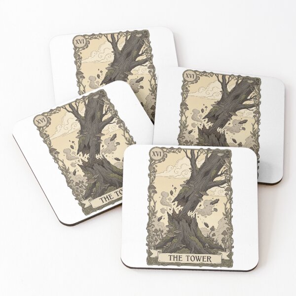 Item preview, Tower Mushroom Tarot Card Mycelium Art designed and sold by SMARTKIT  DESIGNAGENCY.