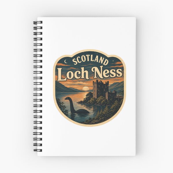 Item preview, Loch Ness Scotland Nessie Monster Vintage Sunset Landscape designed and sold by jeshands.