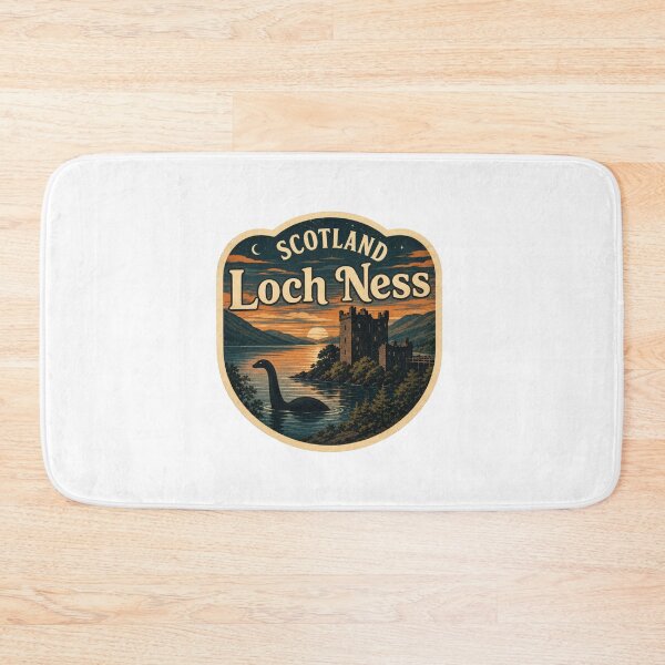 Artikelvorschau, Loch Ness, Schottland – Nessie-Monster – Vintage-Sonnenuntergangslandschaft entworfen und verkauft von jeshands.