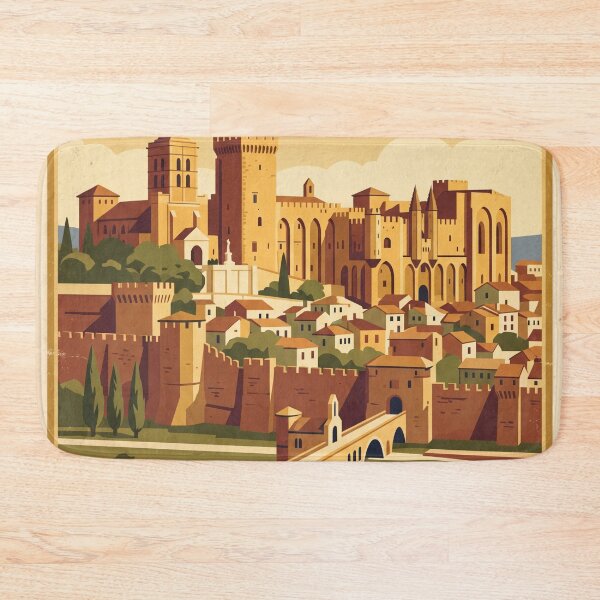 Item preview, Avignon France Vintage Travel Poster designed and sold by Bomax121.