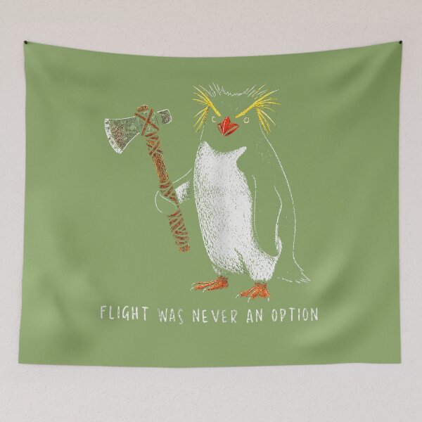 Item preview, Flight was Never an Option Rockhopper Penguin Knife Meme designed and sold by ArleneRowe.