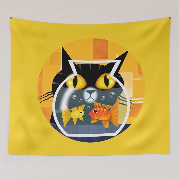 Item preview, Black Cat and Goldfish Bowl  designed and sold by Andrew  Hitchen.