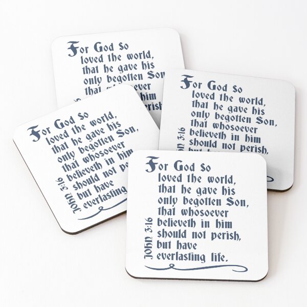 Item preview, John 3:16 For God So Loved The World Bible Verse from King James Bible designed and sold by Angela Dow.