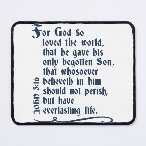 Item preview, John 3:16 For God So Loved The World Bible Verse from King James Bible designed and sold by Angela Dow.