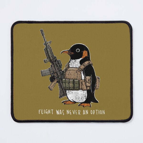 Item preview, Flight was Never an Option Tactical Penguin Funny Bird Meme designed and sold by ArleneRowe.