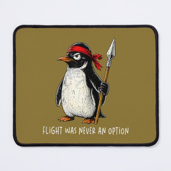 Item preview, Flight was Never an Option Tactical Penguin Funny Bird Meme designed and sold by ArleneRowe.