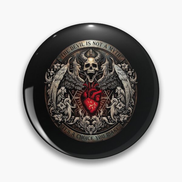 Item preview, Devil Choice Horned Skull Heart designed and sold by Voodoo Store Paranormal Collections.