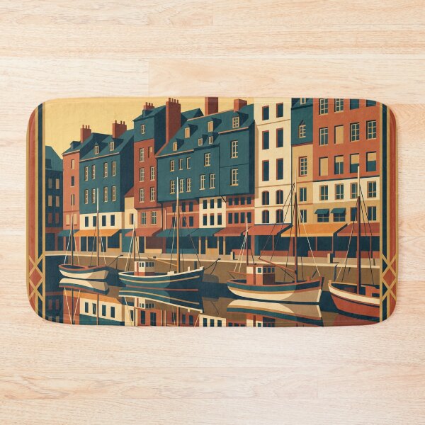 Item preview, Honfleur France Vintage Travel Poster designed and sold by Bomax121.