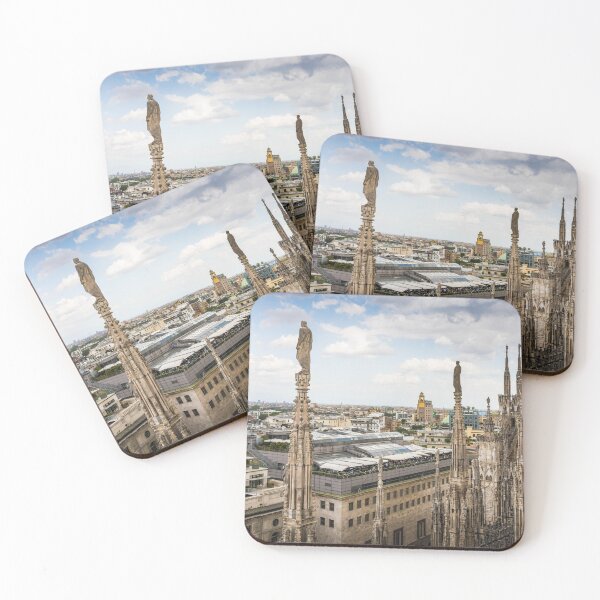 Item preview, Panoramic Rooftop View from Duomo di Milano, over the City Skyline designed and sold by Viv Thompson Photography .