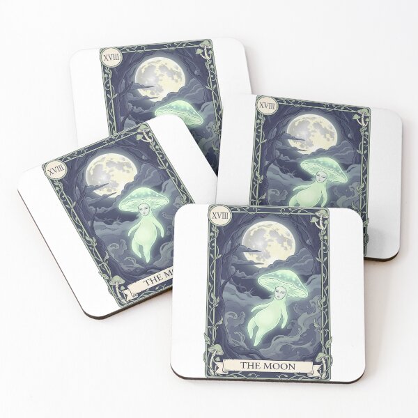 Item preview, Moon Mushroom Tarot Card Ghost Fungus designed and sold by SMARTKIT  DESIGNAGENCY.