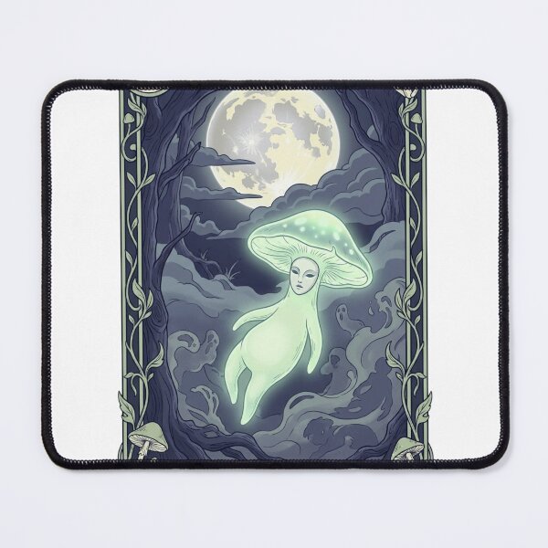 Item preview, Moon Mushroom Tarot Card Ghost Fungus designed and sold by SMARTKIT DESIGNAGENCY.
