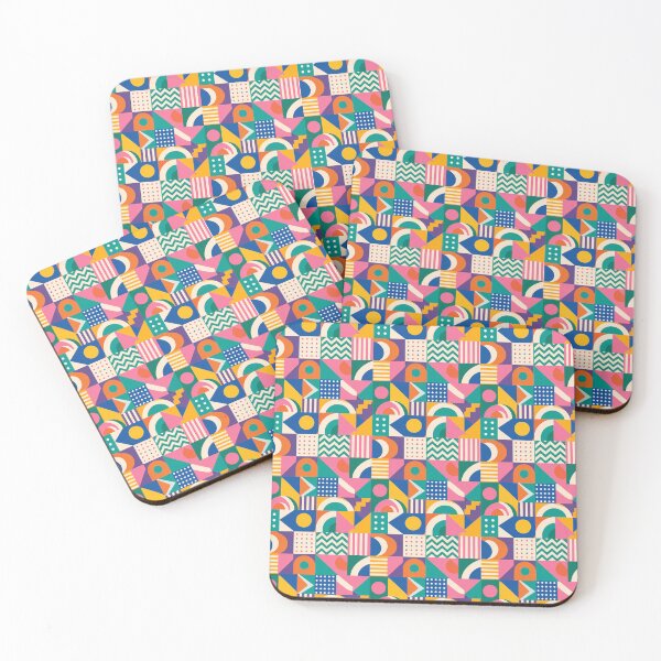 Item preview, Colourful Retro Geometric Pattern designed and sold by Bakes Designs.