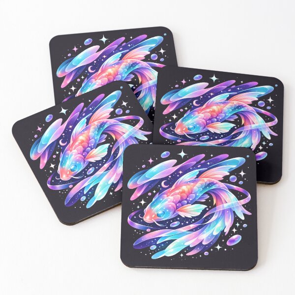 Item preview, Celestial Cosmic Koi Fish Aesthetic Pastel Goth Celestial Art designed and sold by MCV-Designs.